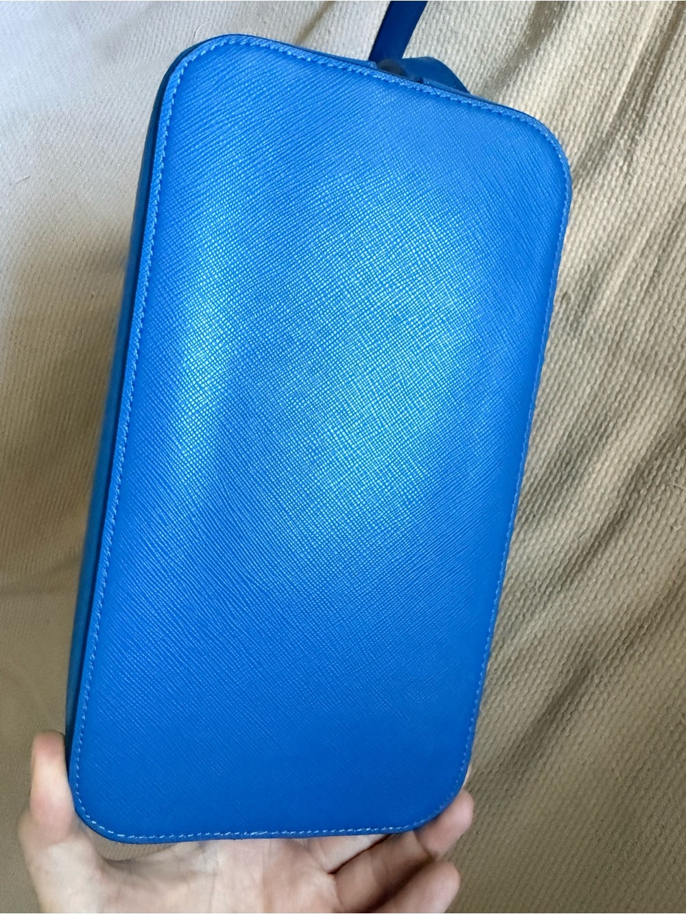 NWT Kate Spade Staci Sapphire Blue Saffiano Leather Backpack Purse - Picture 5 of 7
